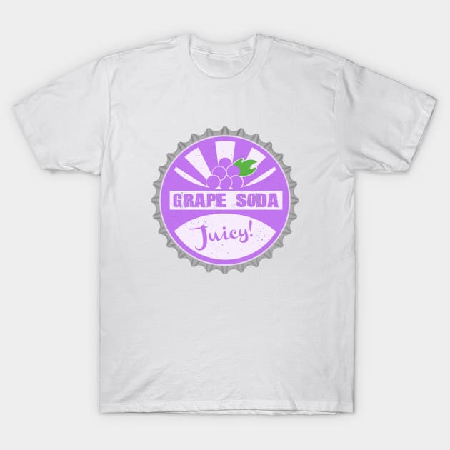 Grape Soda Bottle Cap T-Shirt by DrawAHrt